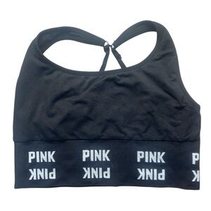 Victoria’s Secret PINK‎ Active Black Logo Sports Bra XL
